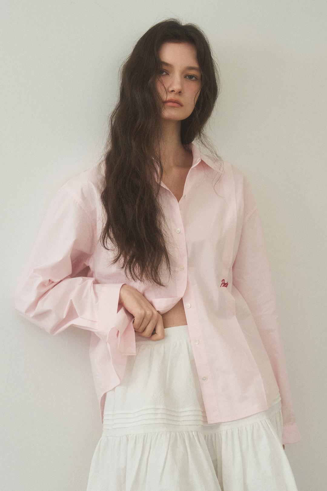 pintuck line shirt_pink