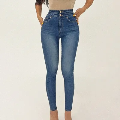 립합 홀드하이 데님 스키니