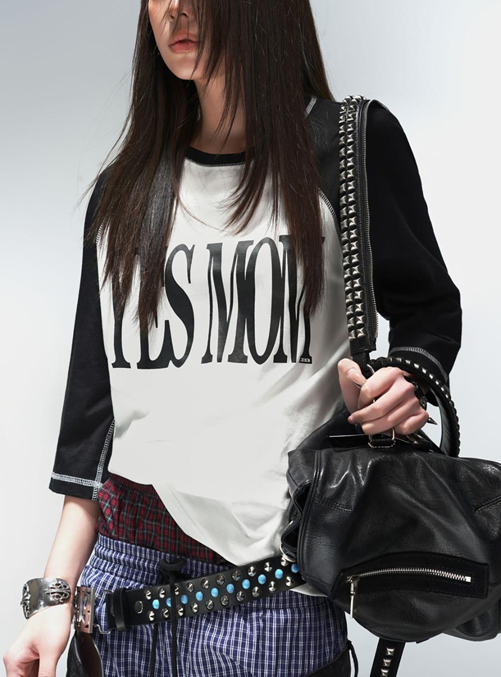YES MOM Sleeve Raglan T-Shirt