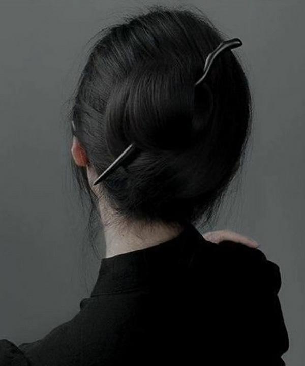 *오늘출발*/무료배송 깔끔블랙 웨이브비녀 (블랙)