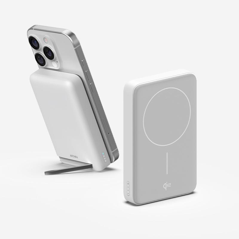 Qi2 15W 맥세이프 초고속 무선충전 보조배터리 10000mAh QB110 화이트