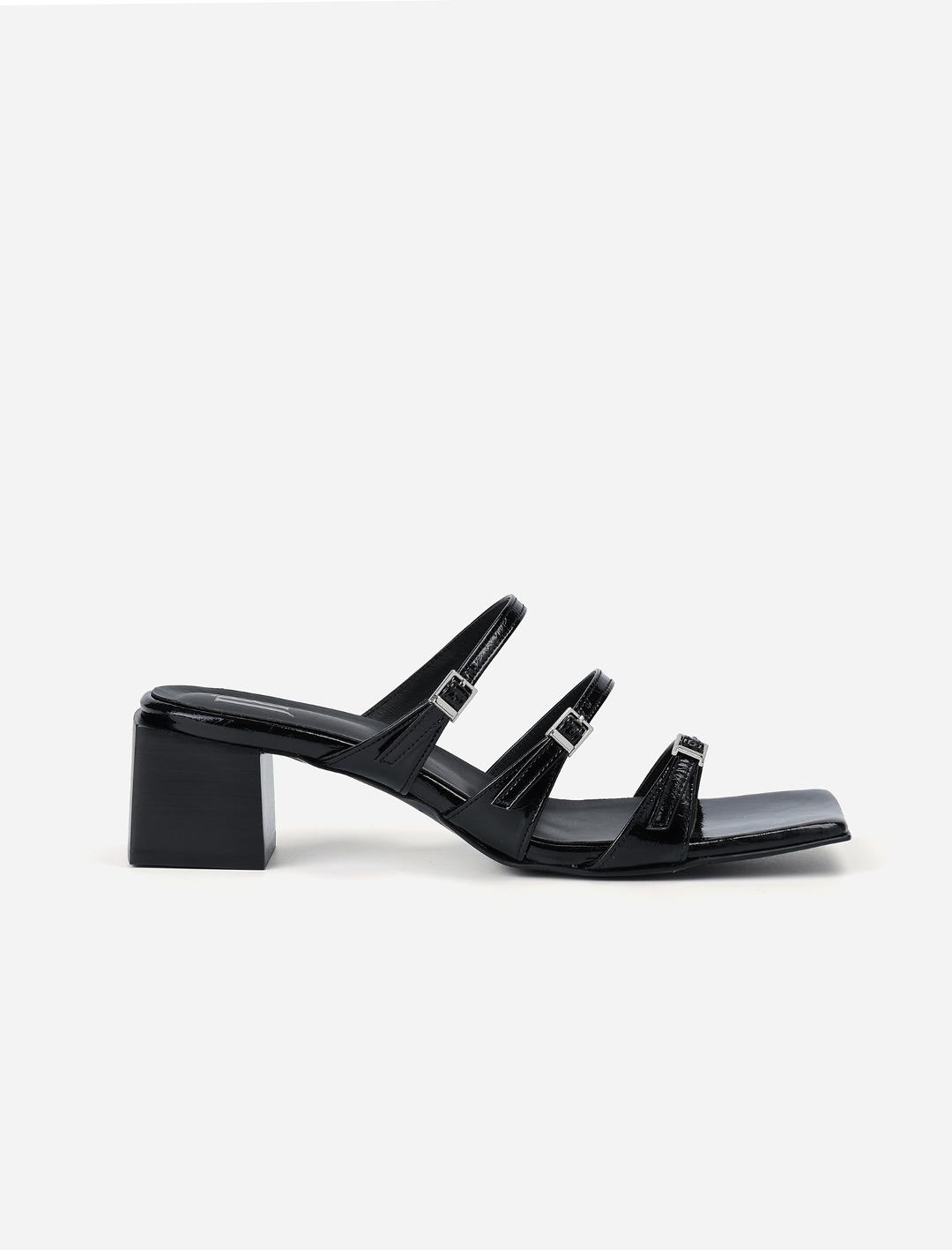 031 Stella strap Mules (Black)