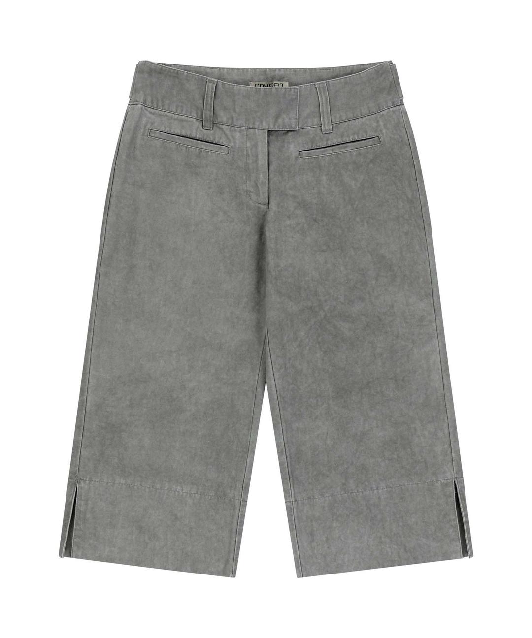 DOUBLE CAPRI PANTS LIGHT GREY