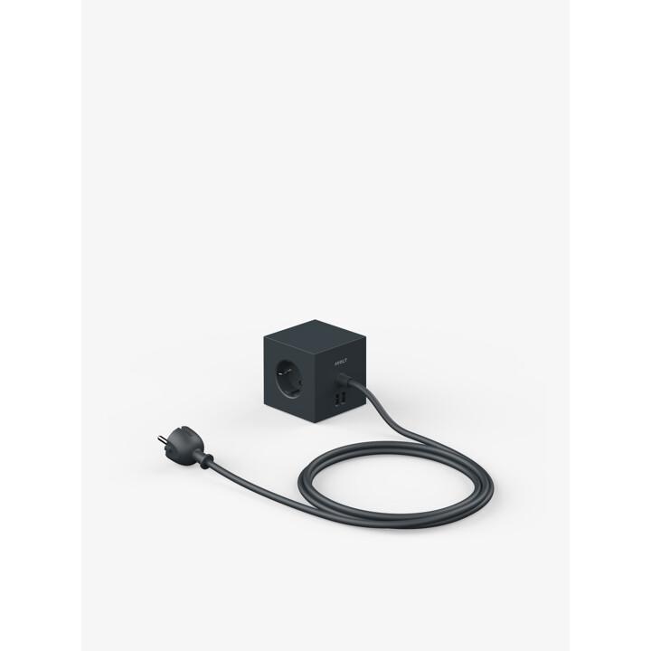 아볼트 남여공용 스퀘어 원 멀티탭 블랙