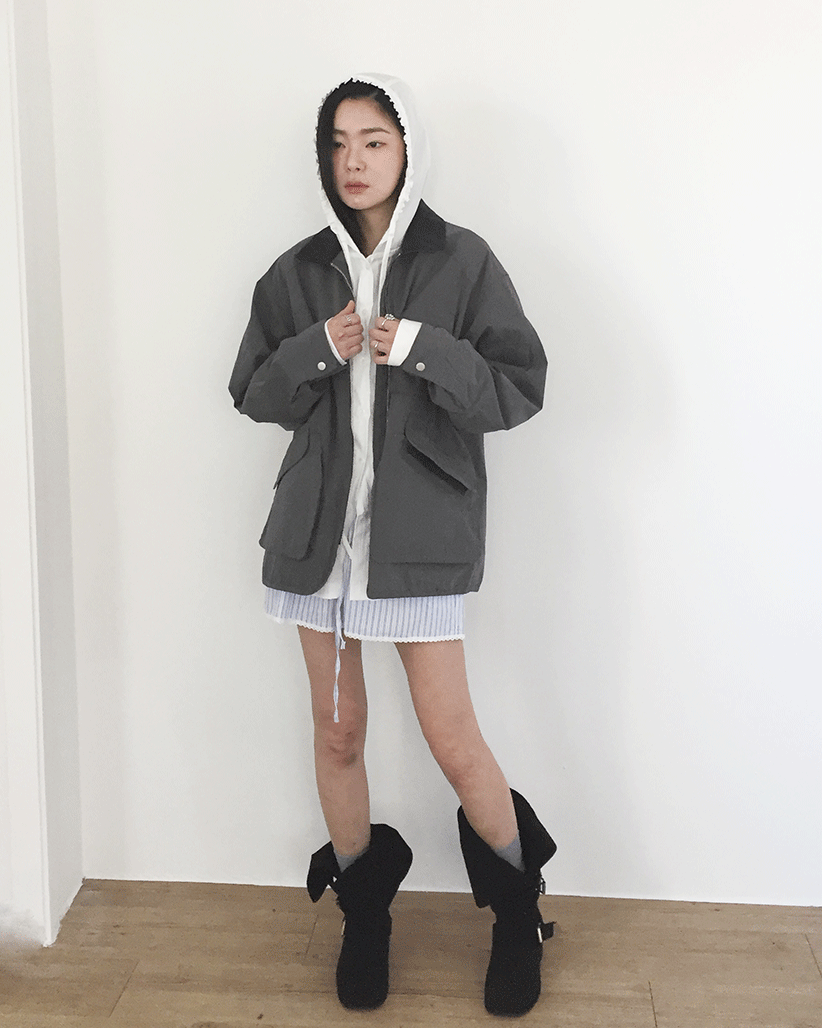 더기 폴딩 버클 미들 부츠 (3color)