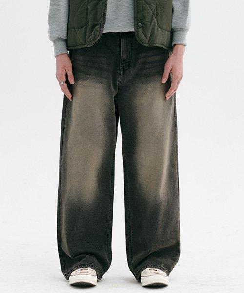 HT8718 웨어에버 와이드 데님 (SAHARA BLACK)