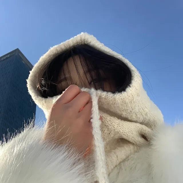 후드넥 워머 니트 머플러 바라클라바 모자