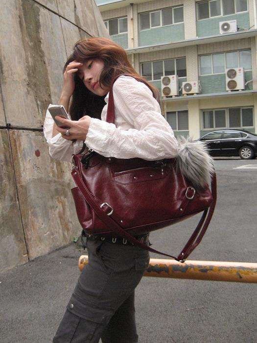 [유하PICK]ANC STUD RING BAG_RED