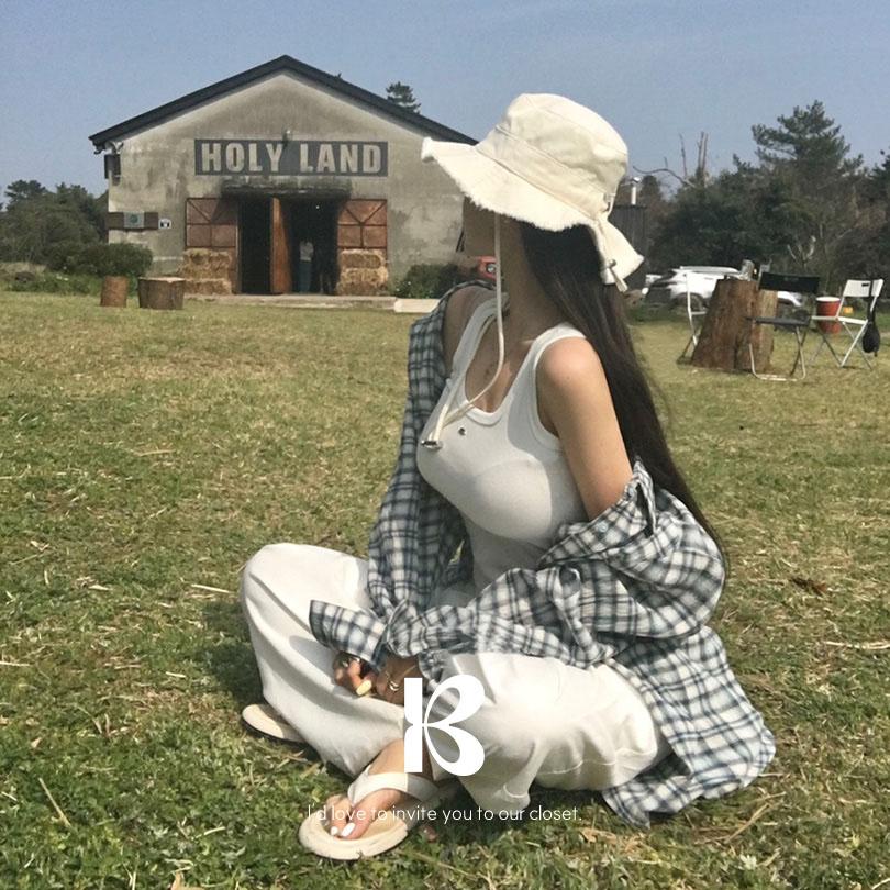 베이델리 [MADE/살안타템]레온 루즈핏 써머 체크 셔츠