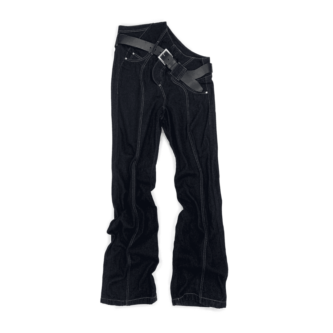 Twirl Denim Trousers Black - 34