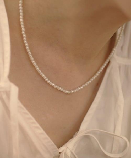 【TATIANA】Petit oval pearl necklace_NZ1099~パールネックレス TATIANA】Petit oval pearl necklace_NZ1099~パールネックレス