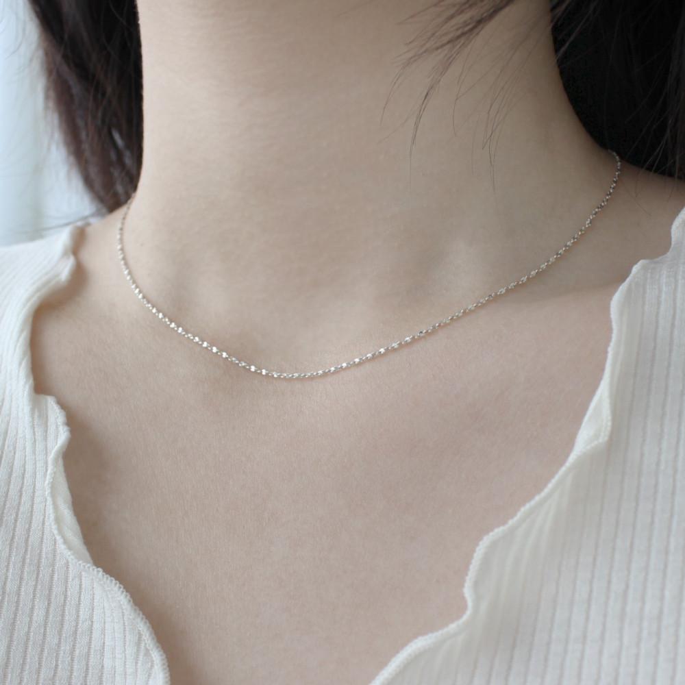 실버925 트윙클 심플 은목걸이