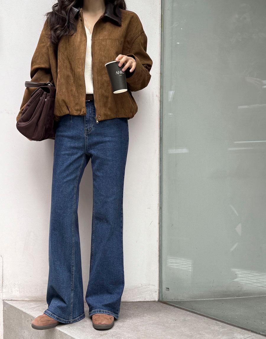 로인 부츠컷 데님팬츠