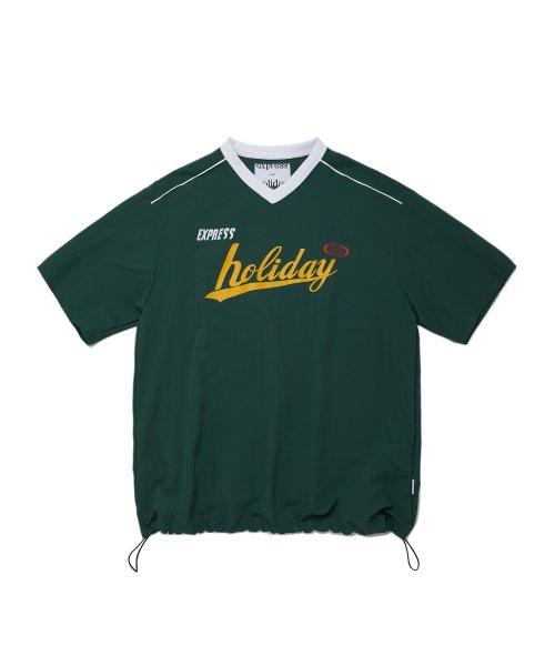 어센틱 나일론 하프 티셔츠_그린