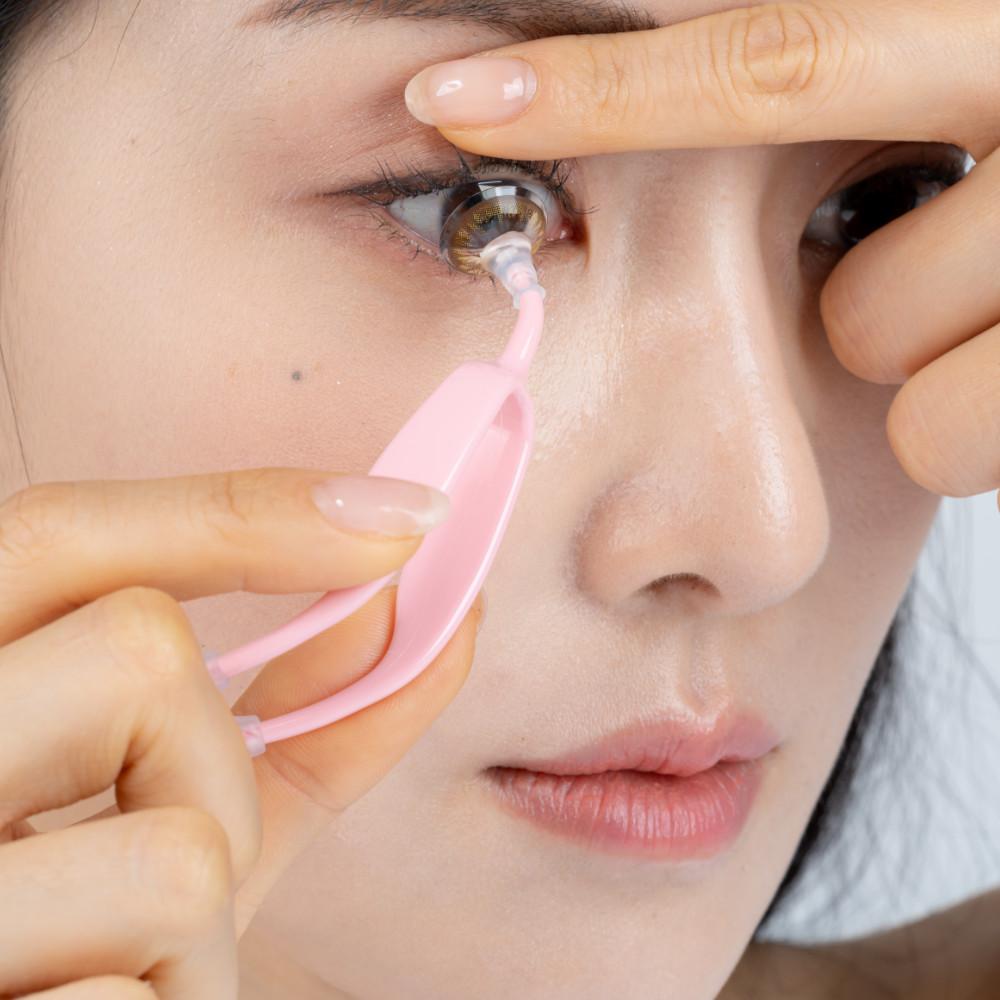 메루루 소프트 원데이 렌즈 케이스 끼는도구 빼는도구 세척통 흡착봉 뽁뽁이 도구 집게