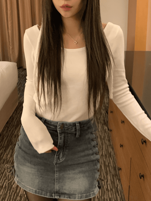 로디 베이직 딥유넥 티 (4color)