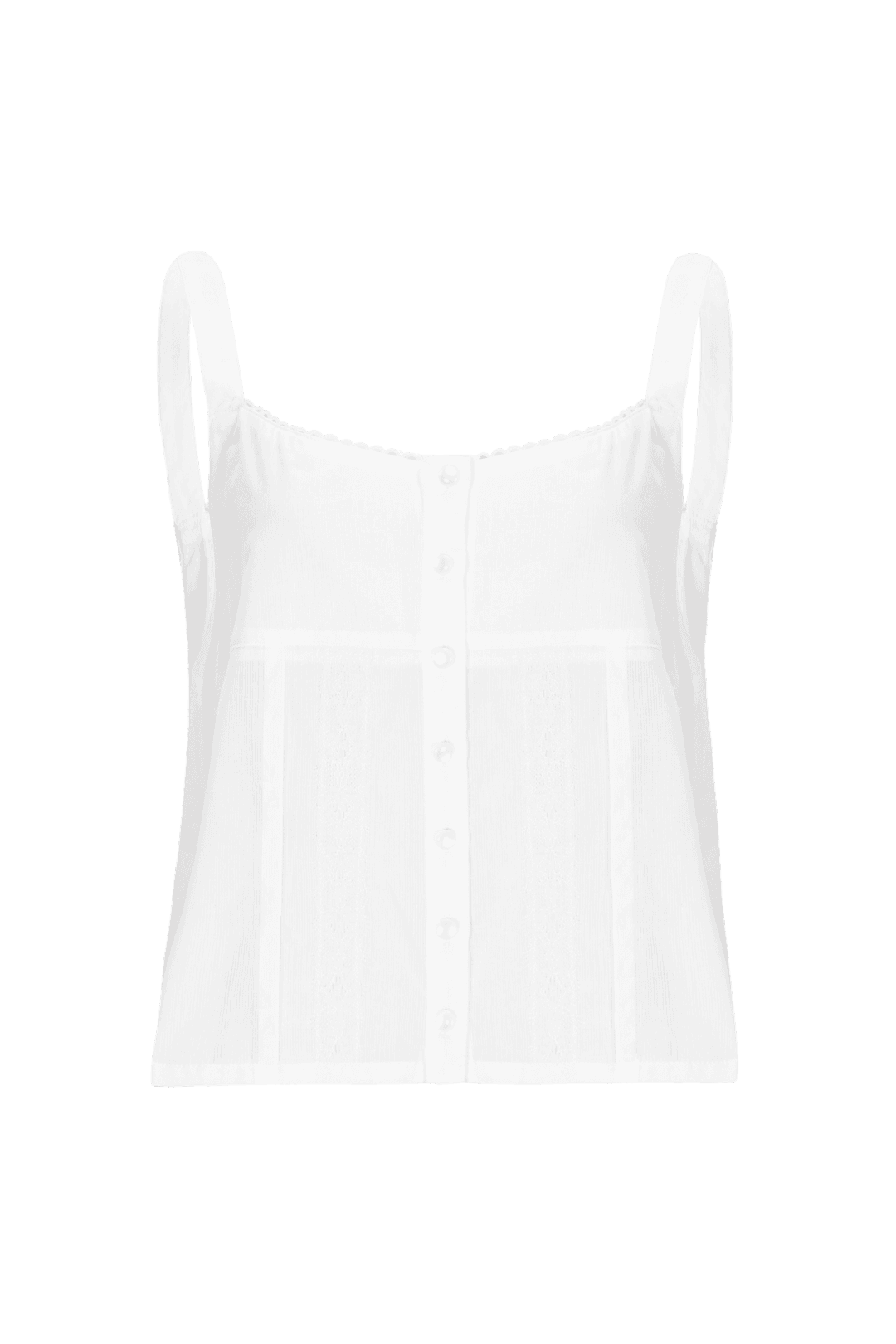 Lace button sleeveless