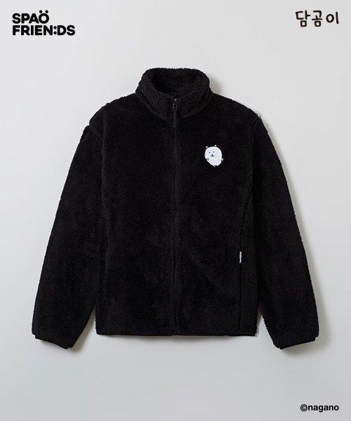 (담곰이) 따듯하담곰 퍼플리스 집업(BLACK)_SPFZD4VU20