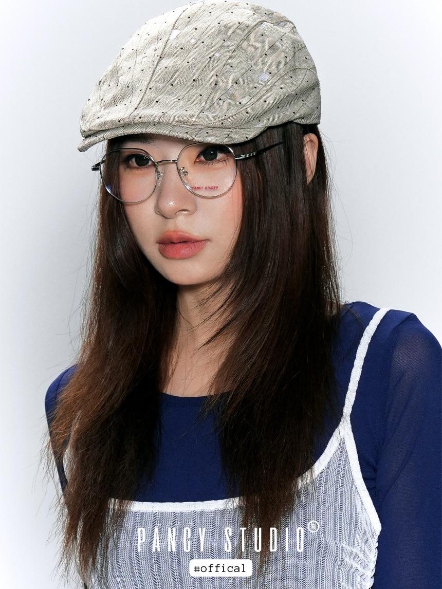 PANCY STUDIO Vintage Dot Hunting Cap (2color)