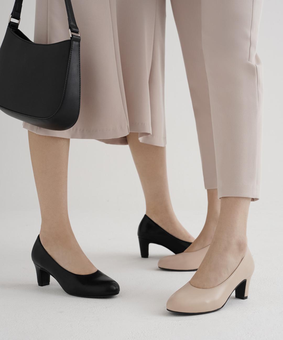 착한구두 💗면접구두 3가지 굽높이 정장구두 승무원구두 베이직 펌프스 하객룩 하객슈즈 하객룩구두 펌프스 힐 통굽 (4cm/6cm/8cm)아더