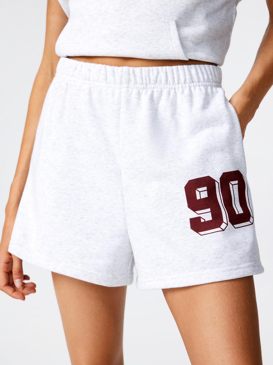 넘버 90 미들 엘라스틱 웨이스트 그래픽 쇼츠