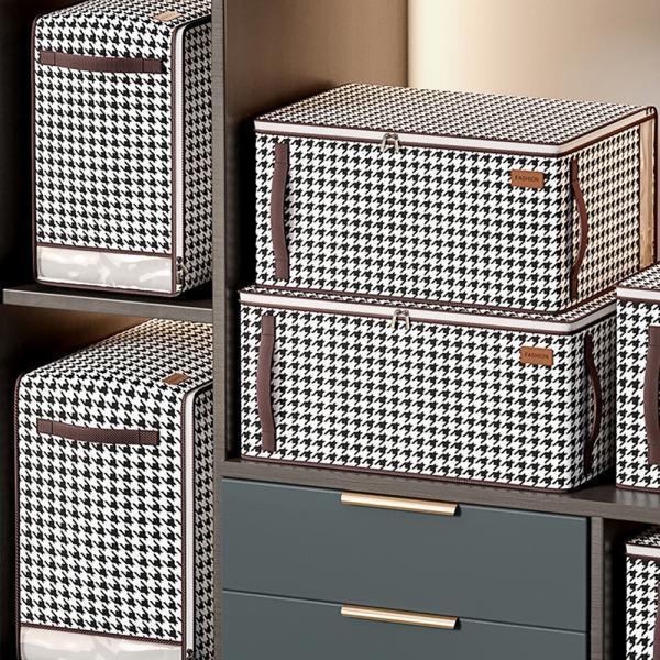 체크패턴 이불보관함 옷정리함 대용량 이불가방 3size