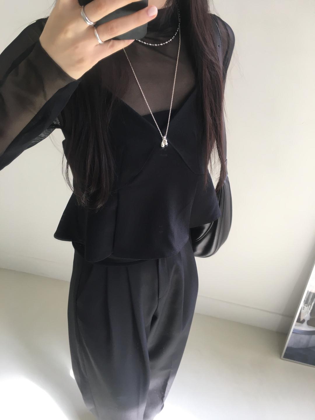 ribbon bustier (black)