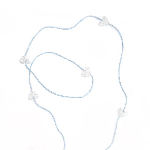 Puppy Walk with Love Necklace (White)