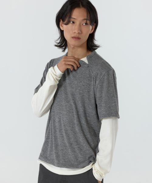 하프 레이어드 롱슬리브 (그레이)