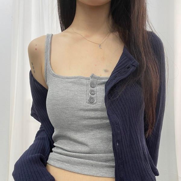 Button cap sleeveless