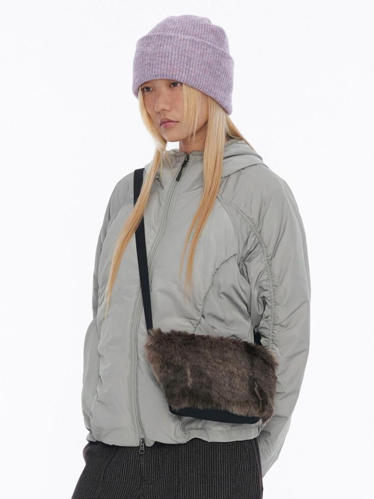 Fur Shoulder Bag Brown