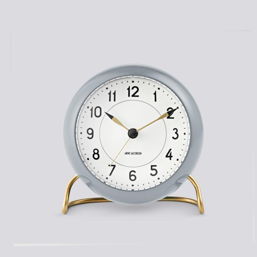 [Arne Jacobsen Clocks] AJ Table Clock Station Grey/White