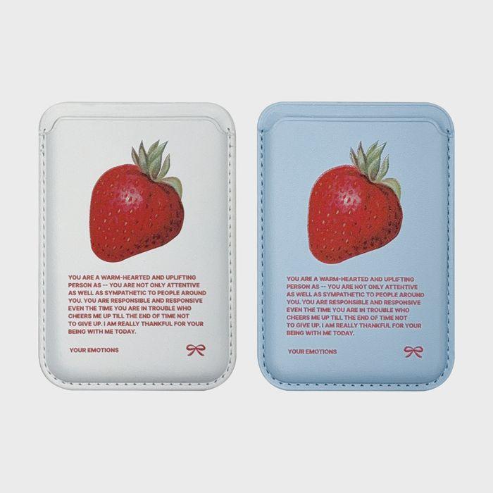 [29CM 단독] strawberry mood magsafe card zip 맥세이프 카드지갑