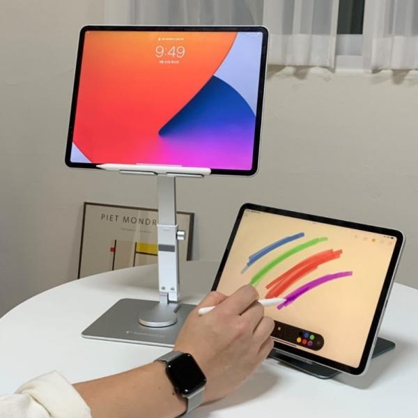 높이조절 휴대용 아이패드 갤럭시탭 필기 태블릿 거치대 받침대