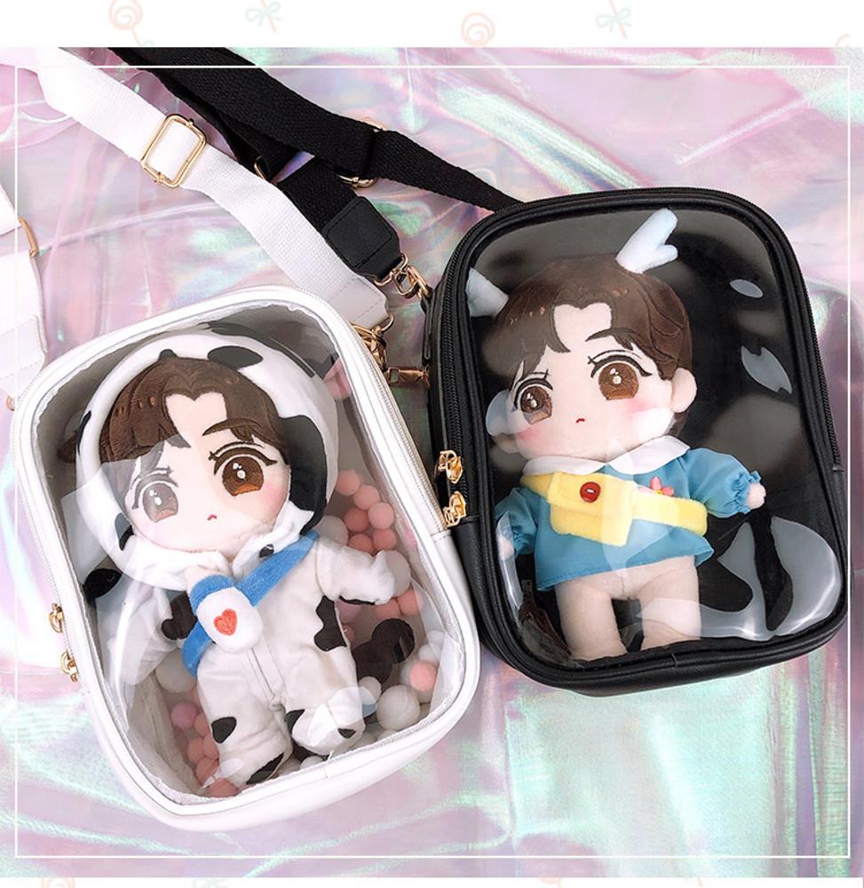 20cm 아이돌인형 투명가방 이타백 데코백 파우치 bjd 구체관절인형