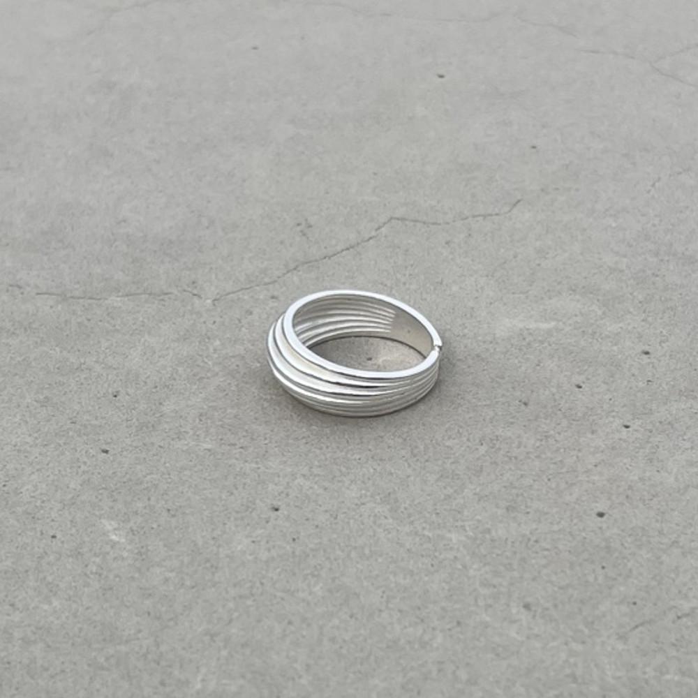 실버925 pleats shell ring 데일리 프리사이즈 오픈링 플리츠 볼드링