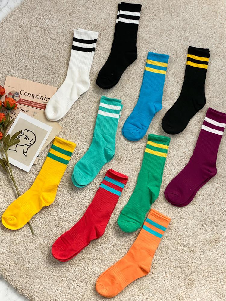 스트릿 조거 장목 러닝 헬스 스포츠 패션 양말 10color