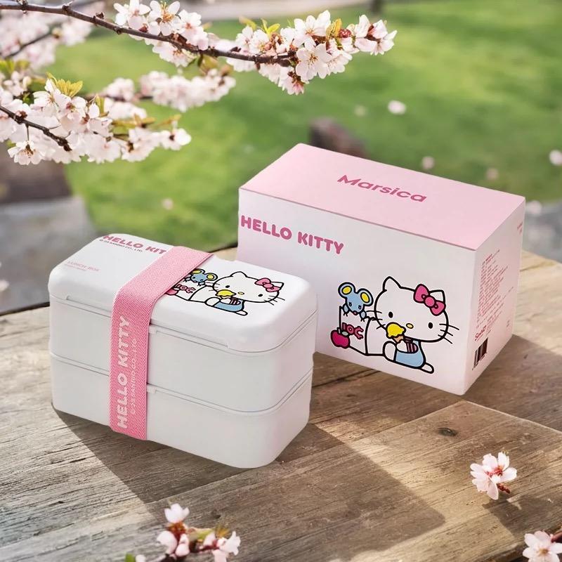 산리오 보온 도시락통 직장인 2단 런치박스