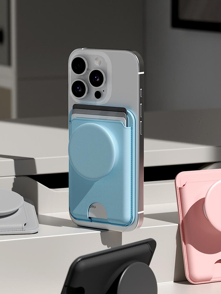 신지모루 [당일출고/톡+지갑] 3장수납❤️맥세이프 카드지갑 그레이컬러인기⭐스마트 톡 맥세이프 그립 톡 M-탭톡월렛 거치 카드수납 가로 세로거치💪아이폰16 15 14 13 12 11 X XS SE 전기종호환 갤럭시S24 S23 S22 S21 플러스 울트라 미니 프로 맥스