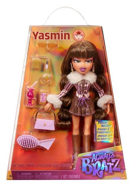Bratz Alwayz Yasmin 패션 인형, 10가지 액세서리 및 포스터 포함