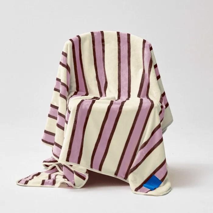 볼드스트라이프 페이크퍼 담요 블랭킷 2Sizes 3Colors