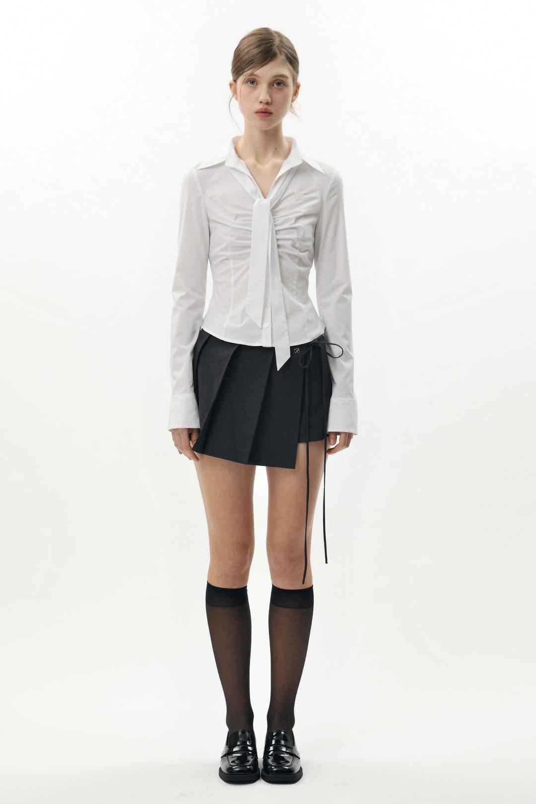 [12/26~] VIVIAN SCARF SHIRT white