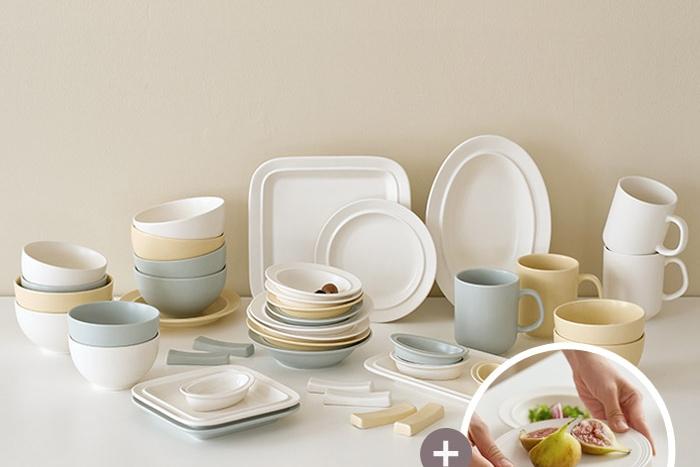 몽드 6인 그릇 홈세트 41P + 원형하이탑접시 2P