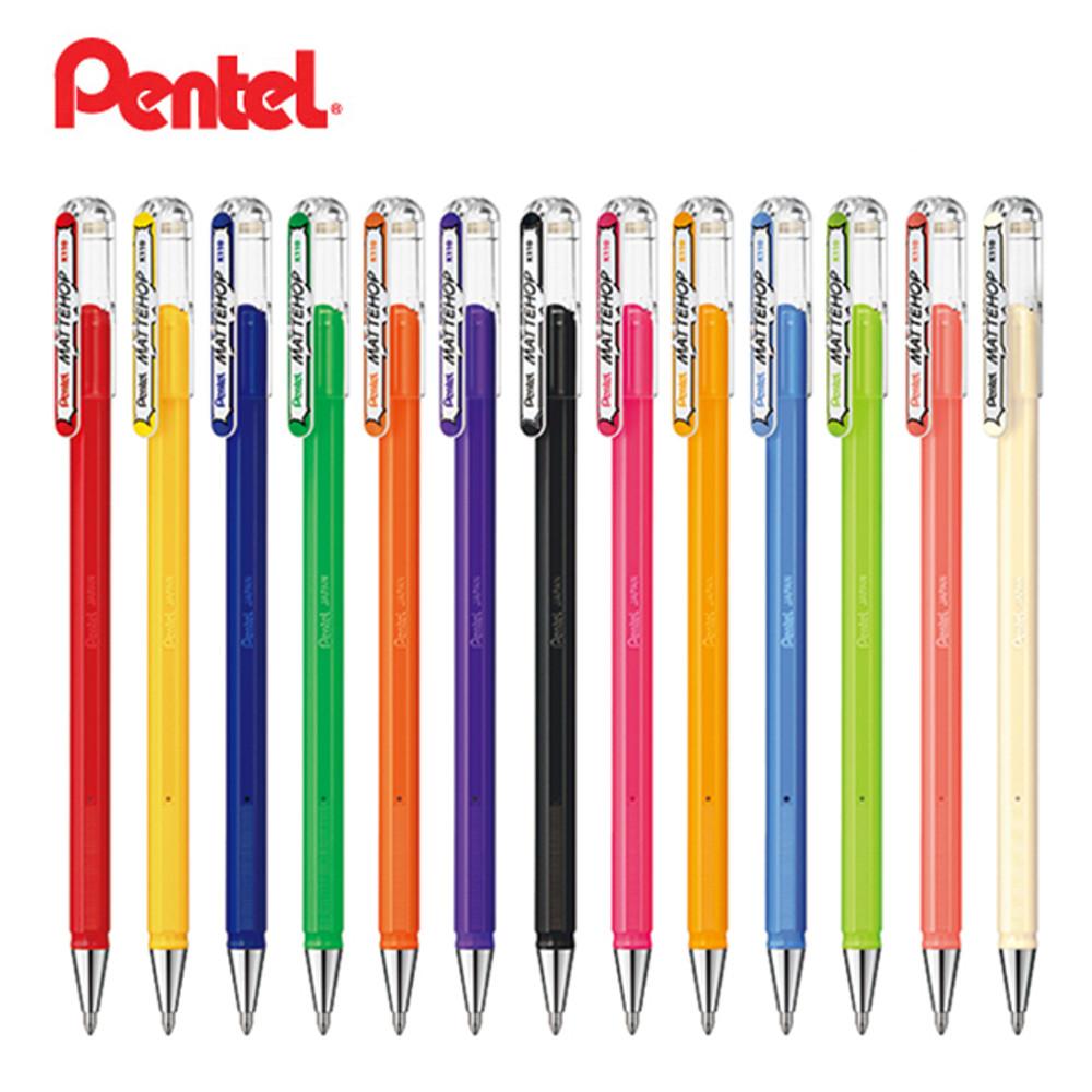 펜텔 매트홉 겔펜 비비드컬러 1.0mm 무광 데코레이션 펜 : 펜유