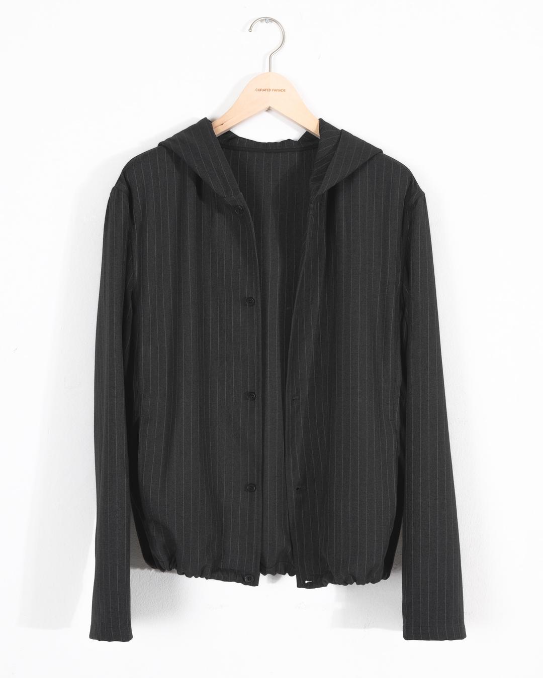 REST HOODIE DARK GREY STRIPE