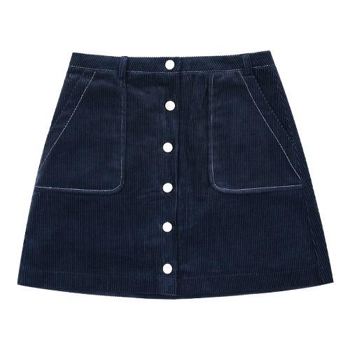 iuw1278 button corduroy skirt (navy)