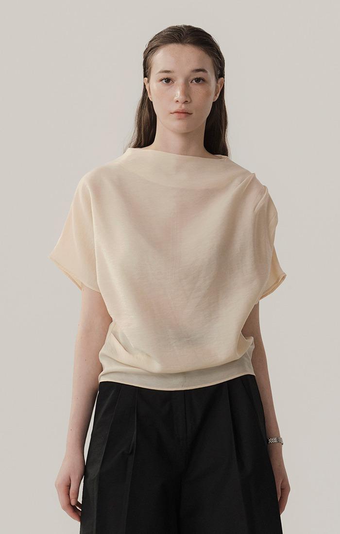 [5.7 예약발송] 드레이핑 블라우스 - 크림