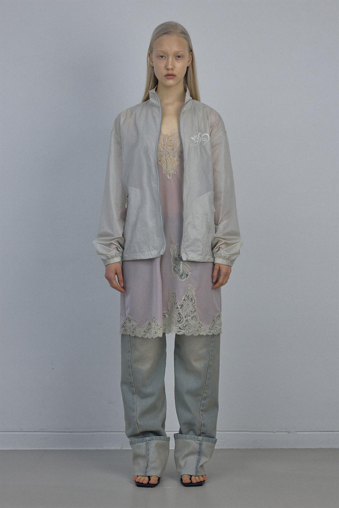 Glossy Nylon Jacket Raw