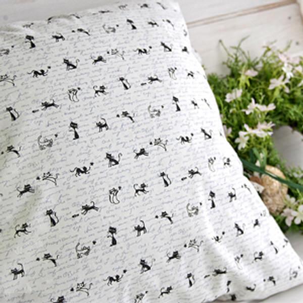 대폭 면 20수 도도한 고양이 원단 패브릭 천