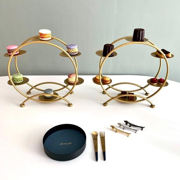 디저트 트레이(무광 골드)